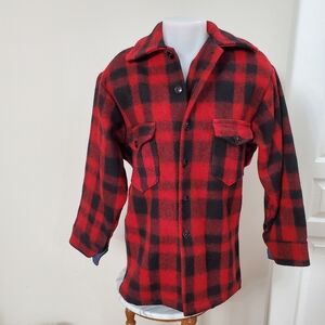 Vintage LumberKing WOOL Mackinaw jacket Medium 36-37 bust